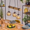 Koyoto lampa wisząca, kula świetlna, lampa wisząca kolory naturalne, czarny, 3-punktowe