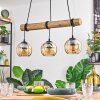 Koyoto lampa wisząca, kula świetlna, lampa wisząca kolory naturalne, czarny, 3-punktowe