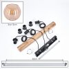 Koyoto lampa wisząca, kula świetlna, lampa wisząca kolory naturalne, czarny, 3-punktowe