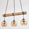 Koyoto lampa wisząca, kula świetlna, lampa wisząca kolory naturalne, czarny, 3-punktowe