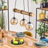 Koyoto lampa wisząca, kula świetlna, lampa wisząca kolory naturalne, czarny, 3-punktowe