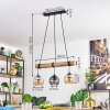 Koyoto lampa wisząca, kula świetlna, lampa wisząca kolory naturalne, czarny, 3-punktowe