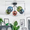 Koyoto lampa sufitowa, kula świetlna 52 cm niebeieski, zielony, miedziany, 5-punktowe