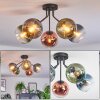 Koyoto lampa sufitowa, kula świetlna 52 cm niebeieski, zielony, przezroczysty, miedziany, 5-punktowe