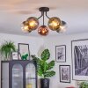 Koyoto lampa sufitowa, kula świetlna 52 cm niebeieski, zielony, przezroczysty, miedziany, 5-punktowe