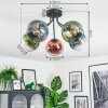 Koyoto lampa sufitowa, kula świetlna 52 cm niebeieski, zielony, przezroczysty, miedziany, 5-punktowe
