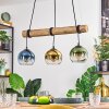 Koyoto lampa wisząca, kula świetlna, lampa wisząca kolory naturalne, czarny, 3-punktowe