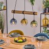 Koyoto lampa wisząca, kula świetlna, lampa wisząca kolory naturalne, czarny, 3-punktowe