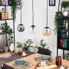 Gastor Lampa wisząca, Kula świetlna, Lampa wisząca W kolorze bursztynu, Przezroczysty, Przydymiony, 3-punktowe