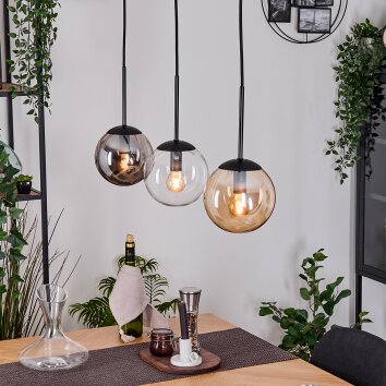 Gastor lampa wisząca, kula świetlna, lampa wisząca bursztynowy, przezroczysty, przydymiony, 3-punktowe