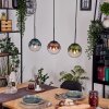 Gastor lampa wisząca, kula świetlna, lampa wisząca niebeieski, zielony, przezroczysty, miedziany, 3-punktowe