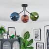Gastor lampa sufitowa, kula świetlna niebeieski, zielony, miedziany, 3-punktowe