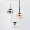 Gastor lampa wisząca, kula świetlna, lampa wisząca bursztynowy, przezroczysty, przydymiony, 3-punktowe