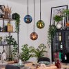 Gastor lampa wisząca, kula świetlna, lampa wisząca niebeieski, zielony, miedziany, 3-punktowe