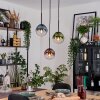 Gastor lampa wisząca, kula świetlna, lampa wisząca niebeieski, zielony, przezroczysty, miedziany, 3-punktowe