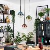 Gastor Lampa wisząca, Kula świetlna, Lampa wisząca Niebeieski, Zielony, Przezroczysty, W kolorze miedzi, 3-punktowe