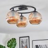 Ripoll Lampa sufitowa, Kula świetlna W kolorze bursztynu, 3-punktowe