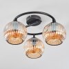 Ripoll Lampa sufitowa, Kula świetlna W kolorze bursztynu, 3-punktowe