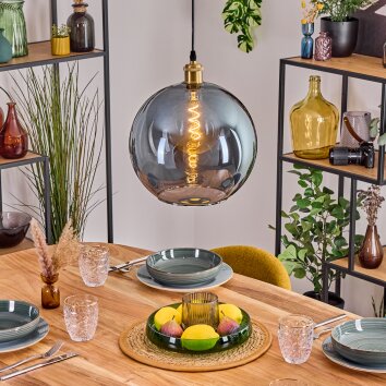 Koyoto Lampa wisząca, Kula świetlna, Lampa wisząca Złoty, 1-punktowy