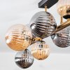 Chehalis lampa sufitowa, kula świetlna złoty, czarny, 10-punktowe