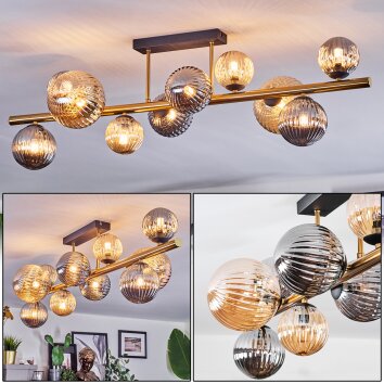 Chehalis Lampa sufitowa, Kula świetlna Złoty, Czarny, 10-punktowe