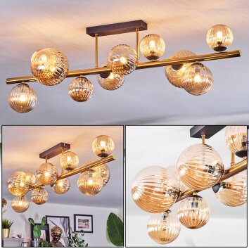 Chehalis Lampa sufitowa, Kula świetlna Złoty, Czarny, 10-punktowe Chehalis Lampa sufitowa, Kula świetlna Złoty, Czarny, 10-punktowe