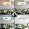 Rarel Lampa sufitowa LED Srebrny, Biały, 1-punktowy