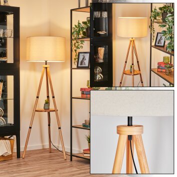Flemming Lampa stojąca Ecru, Czarny, 1-punktowy