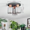 Mador Lampa sufitowa Ecru, Czarny, 3-punktowe