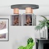 Mador lampa sufitowa kolory naturalne, czarny, 3-punktowe