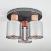 Mador lampa sufitowa kolory naturalne, czarny, 3-punktowe