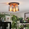 Mador lampa sufitowa kolory naturalne, czarny, 3-punktowe