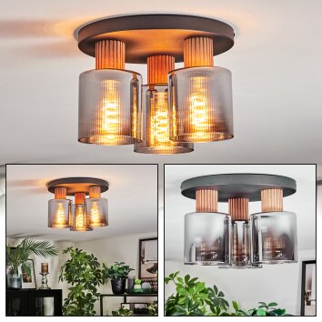 Mador Lampa sufitowa Ecru, Czarny, 3-punktowe