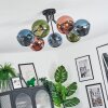 Koyoto lampa sufitowa, kula świetlna 82 cm niebeieski, zielony, miedziany, 7-punktowe