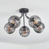 Koyoto lampa sufitowa, kula świetlna 52 cm przydymiony, 5-punktowe