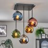 Koyoto Lampa sufitowa, Kula świetlna Niebeieski, Chrom, Złoty, Zielony, W kolorze miedzi, Przydymiony, 5-punktowe