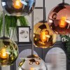 Koyoto Lampa sufitowa, Kula świetlna Niebeieski, Chrom, Złoty, Zielony, W kolorze miedzi, Przydymiony, 5-punktowe