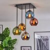 Koyoto Lampa sufitowa, Kula świetlna Niebeieski, Chrom, Złoty, Zielony, W kolorze miedzi, Przydymiony, 5-punktowe