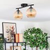 Koyoto Lampa sufitowa, Kula świetlna W kolorze bursztynu, 2-punktowe Koyoto Lampa sufitowa, Kula świetlna W kolorze bursztynu, 2-punktowe