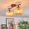Koyoto Lampa sufitowa, Kula świetlna W kolorze bursztynu, 2-punktowe Koyoto Lampa sufitowa, Kula świetlna W kolorze bursztynu, 2-punktowe