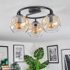 Ripoll Lampa sufitowa, Kula świetlna W kolorze bursztynu, Przezroczysty, 3-punktowe