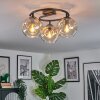 Ripoll Lampa sufitowa, Kula świetlna W kolorze bursztynu, Przezroczysty, 3-punktowe