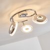 Prag lampy sufitowe listwy LED Chrom, 3-punktowe