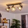 Panaguá Lampa Sufitowa Jasne drewno, Czarny, 3-punktowe