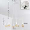 Cuyama Lampa Wisząca Biały, 8-punktowe