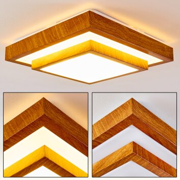 Sora Wood Lampa Sufitowa LED Biały, 1-punktowy Sora Wood Lampa Sufitowa LED Biały, 1-punktowy