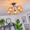 Koyoto lampa sufitowa, kula świetlna 52 cm bursztynowy, 5-punktowe