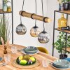 Ripoll lampa wisząca, kula świetlna, lampa wisząca kolory naturalne, czarny, 3-punktowe