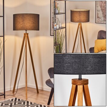 Flemming Lampa stojąca Ecru, Czarny, 1-punktowy Flemming Lampa stojąca Ecru, Czarny, 1-punktowy