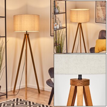 Flemming Lampa stojąca Ecru, Czarny, 1-punktowy Flemming Lampa stojąca Ecru, Czarny, 1-punktowy